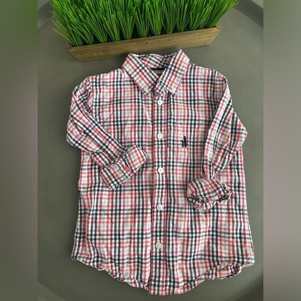 Johnnie- O Boys Plaid Button Down Size 4 - Picture 1 of 6